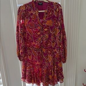 Fate Pink and Orange Floral Dress